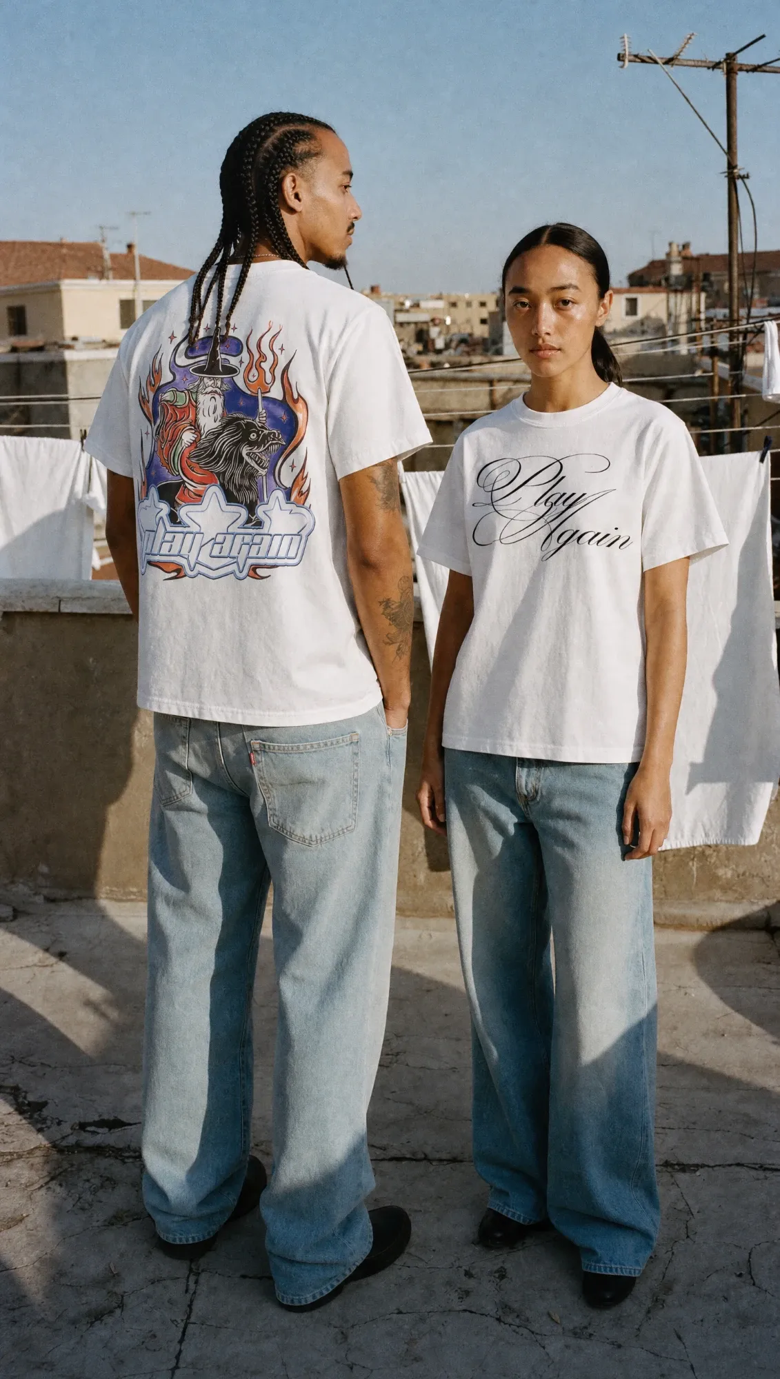 Camisetas en la azotea